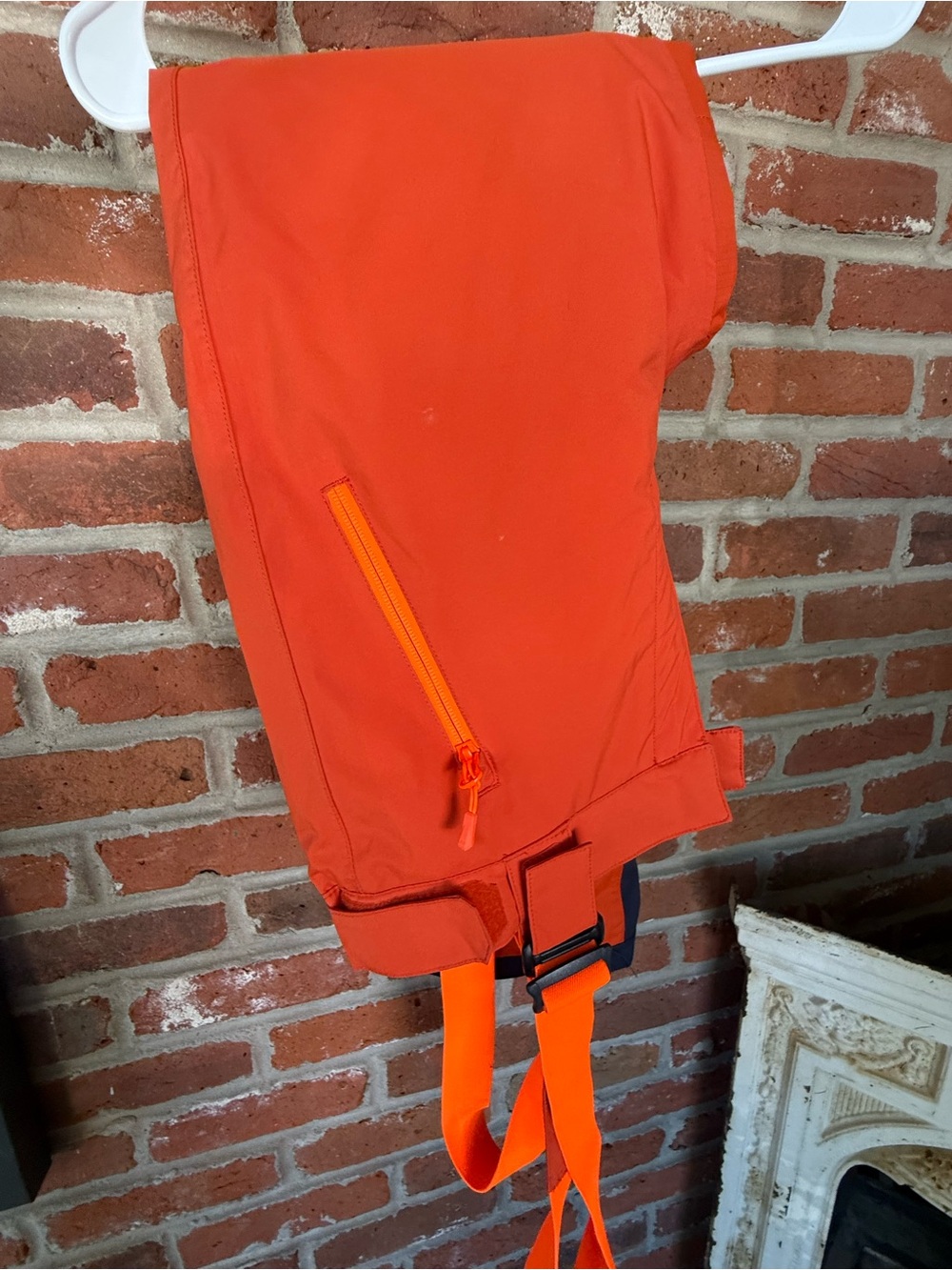 Helly Hansen Orange and Black Ski Pants with Reflective Logo